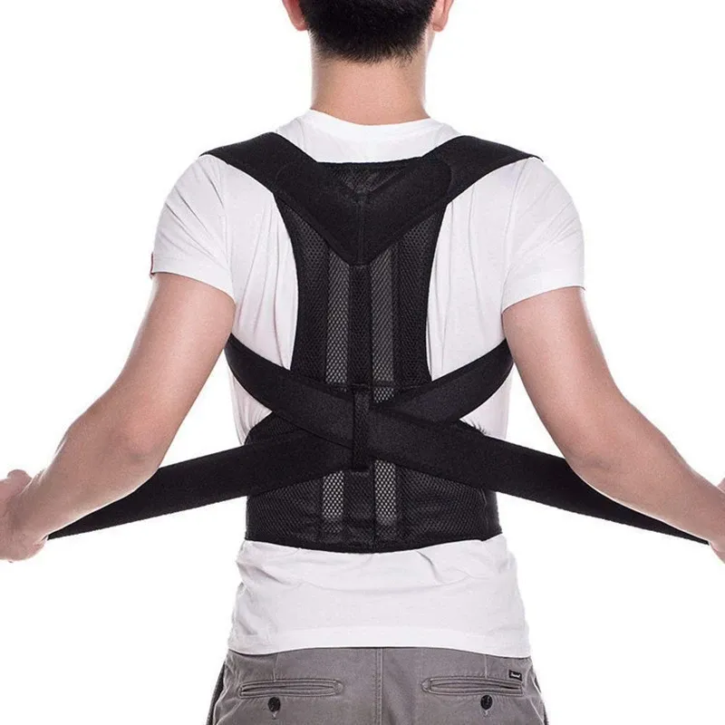 Correcteur de posture réglable unisexe, attelle dorsale anti-affaissement