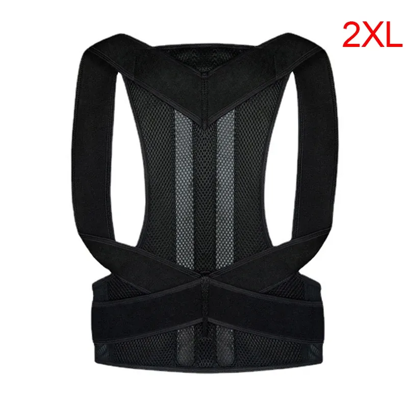 Correcteur de posture réglable unisexe, attelle dorsale anti-affaissement 11