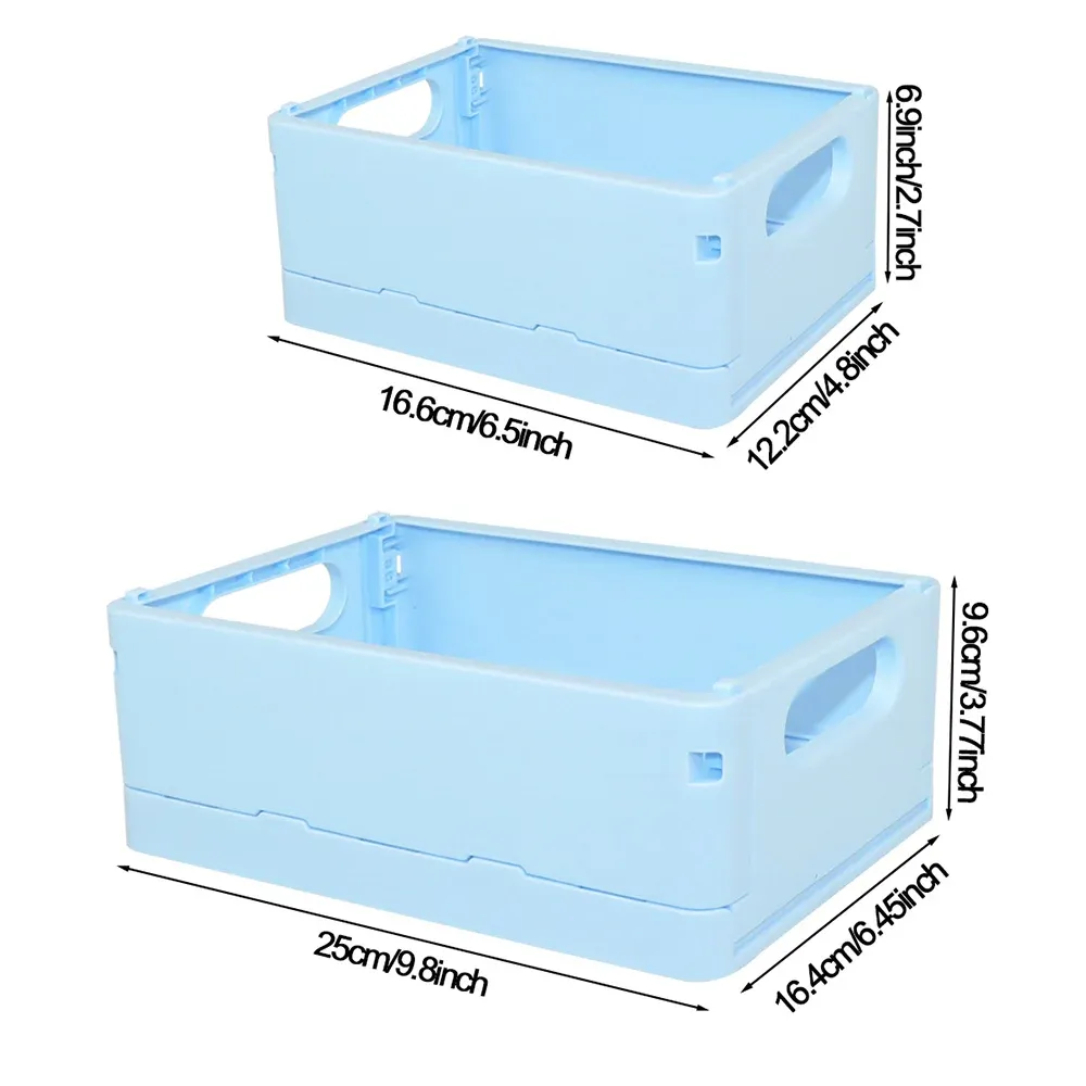 Boîtes de rangement pliables multifonctions pour la maison et le bureau, organisateur de maquillage 4