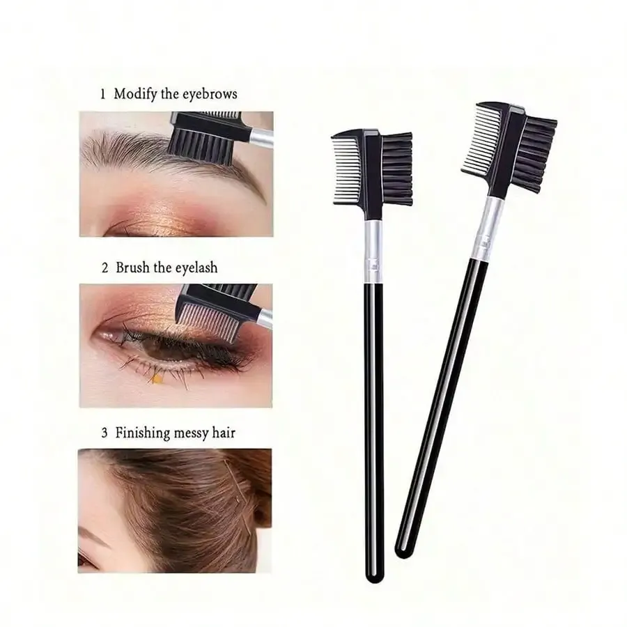 Kit de soin des cils 11 en 1 : recourbe-cils avec séparateur, brosse à cils, brosse à sourcils et 4 recharges de tampons en silicone 6