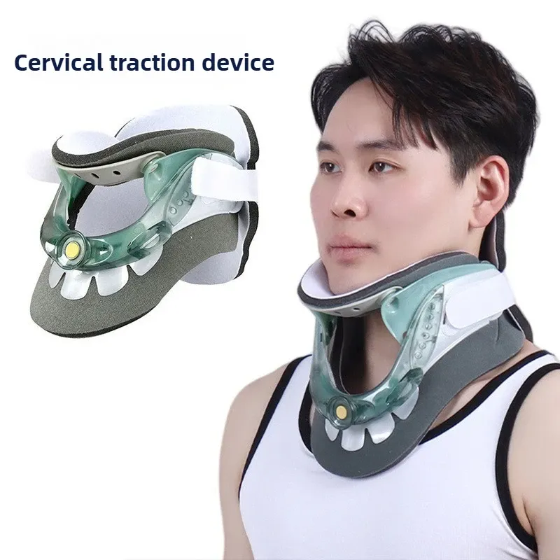 Dispositif de traction cervicale réglable en hauteur à 6 niveaux, avec correcteur de posture et soutien cervical 7