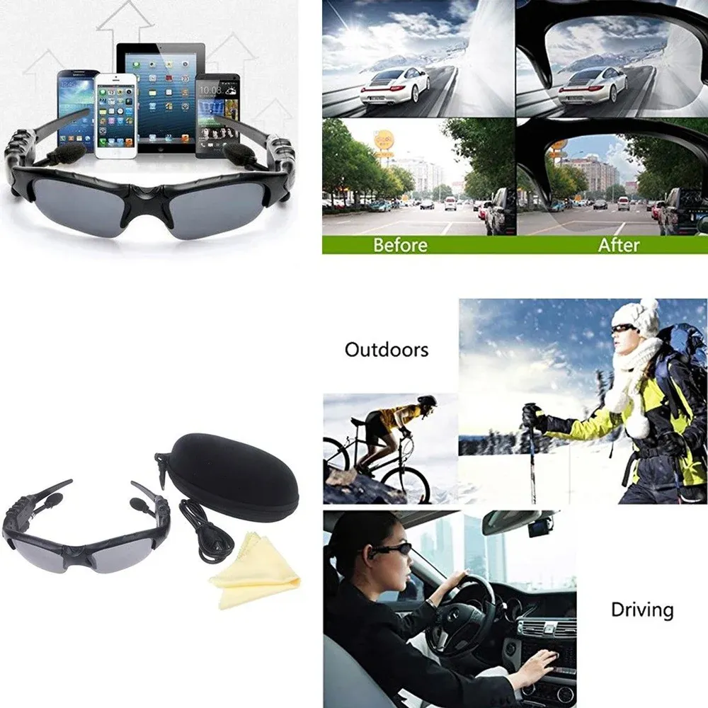 Lunettes de soleil connectées Bluetooth avec écouteurs stéréo, verres polarisés et protection UV pour la randonnée 6