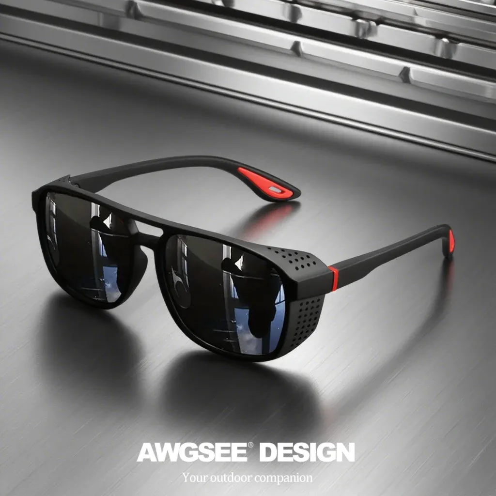 Lunettes de soleil de sport polarisées coupe-vent UV400 pour le cyclisme et la course à pied