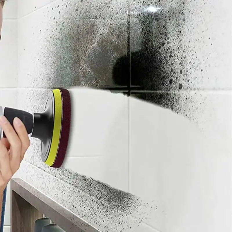 Ensemble de 12 pièces pour brosse de forage, avec brosse de nettoyage électrique et éponge de gommage, pour joints de sol, carrelage, salle de bains et cuisine 2