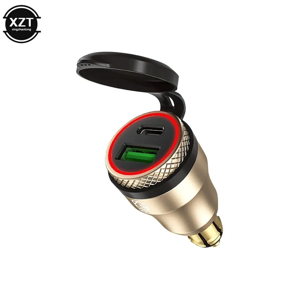 Chargeur USB-C 30 W PD et QC 3.0 étanche pour moto, adaptateur prise DIN Hella, compatible BMW, Ducati et Triumph 3