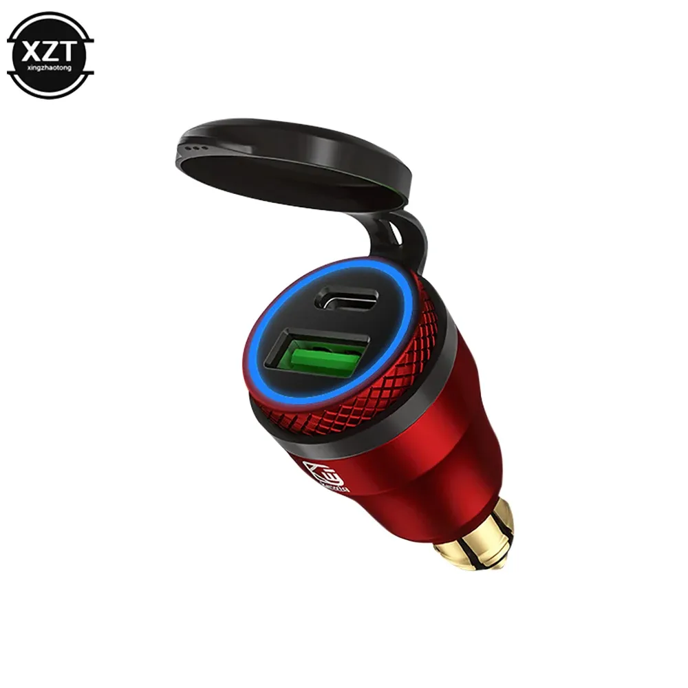 Chargeur USB-C 30 W PD et QC 3.0 étanche pour moto, adaptateur prise DIN Hella, compatible BMW, Ducati et Triumph 7