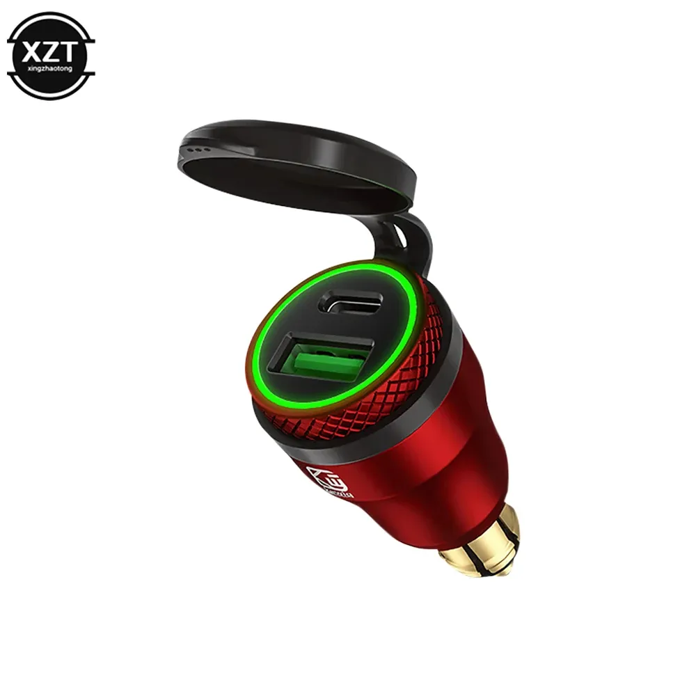 Chargeur USB-C 30 W PD et QC 3.0 étanche pour moto, adaptateur prise DIN Hella, compatible BMW, Ducati et Triumph 18