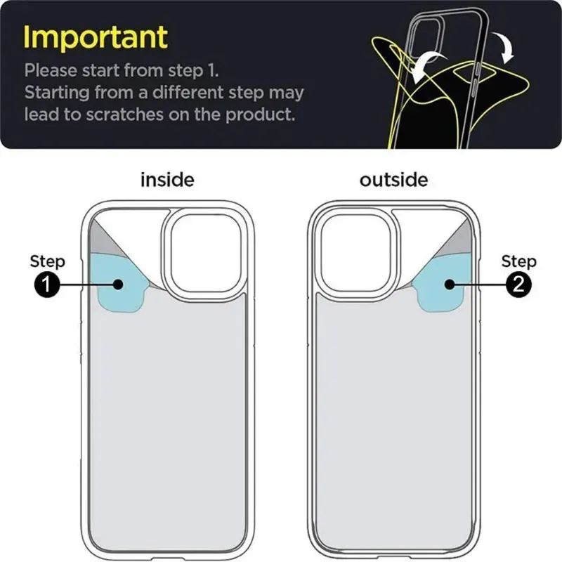 Coque de protection transparente, finition premium