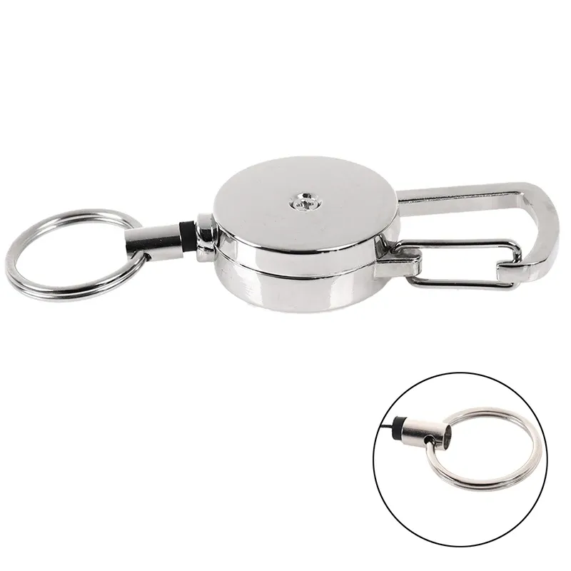 Porte-clés à enrouleur rétractable, pince JOBelt avec mousqueton, porte-badge, enrouleur de badge à rappel, longueur d'extension 50 cm, haute qualité, 2,5 cm, 1 pièce 2