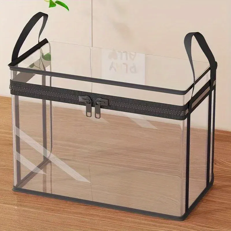 Bacs transparents empilés pour un rangement modulable