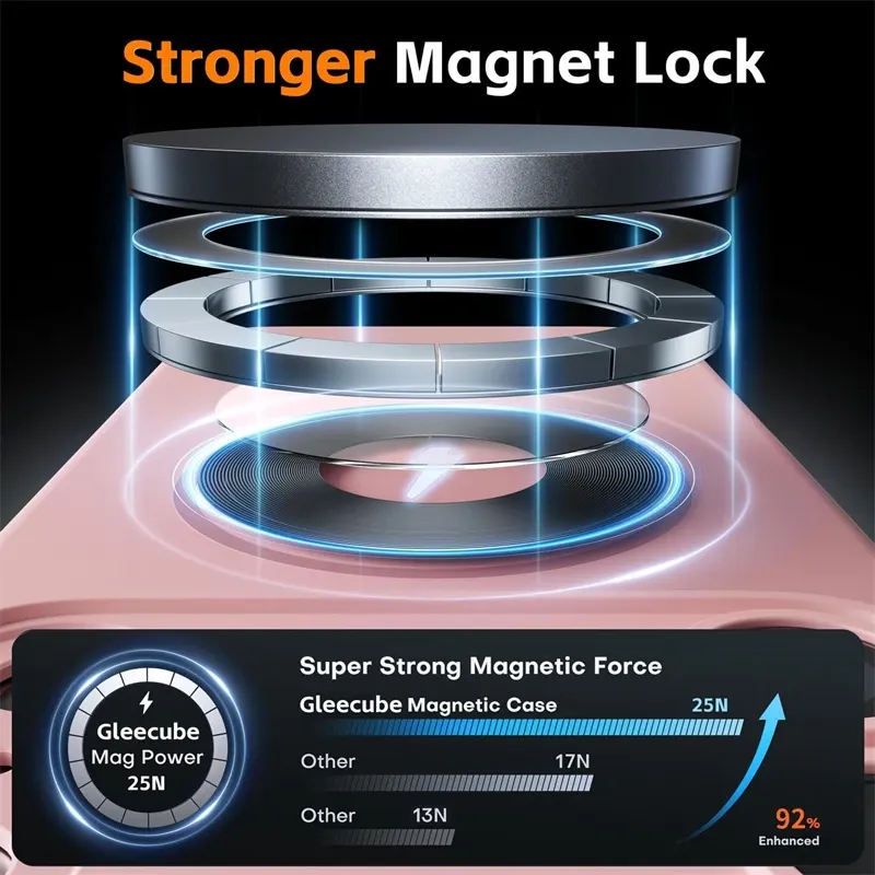 Coque magnétique en silicone mate, vue finale