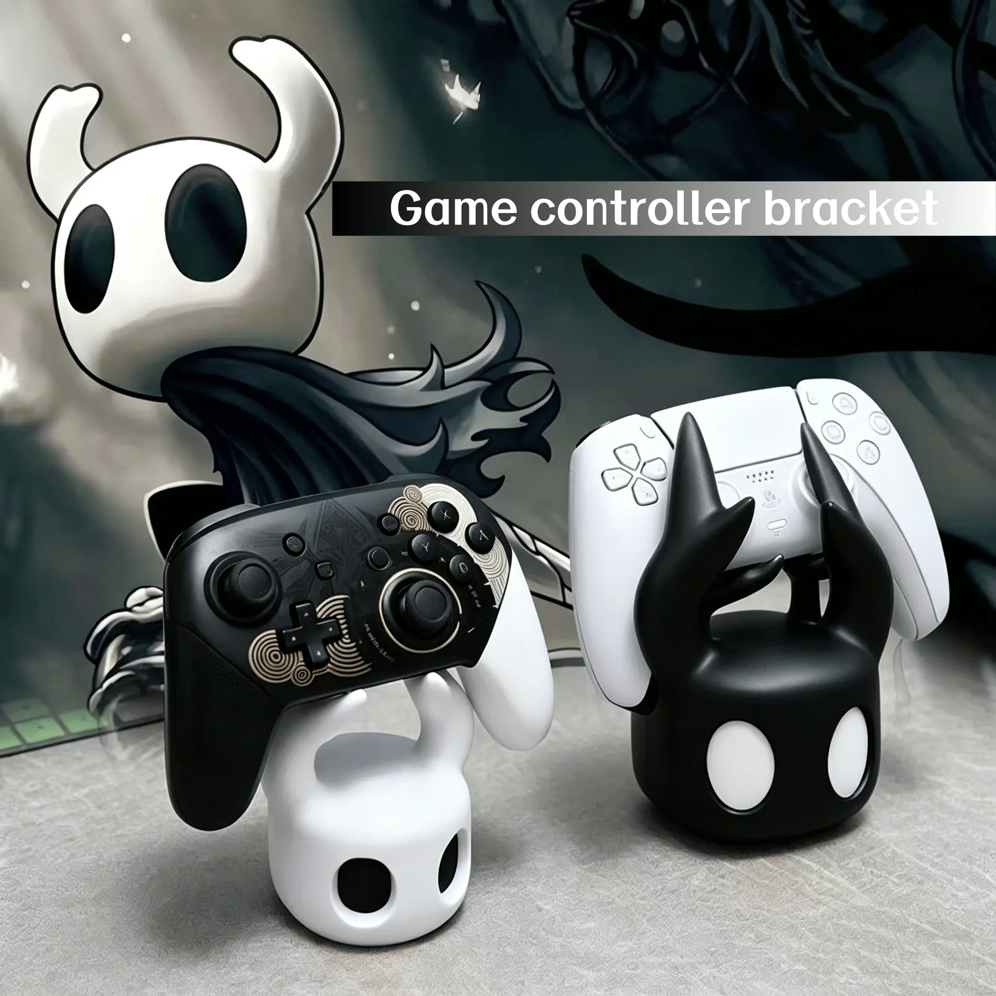 Support de manette Hollow Knight pour PS5 et Switch avec support d'écouteurs, présentoir de bureau et ornement décoratif