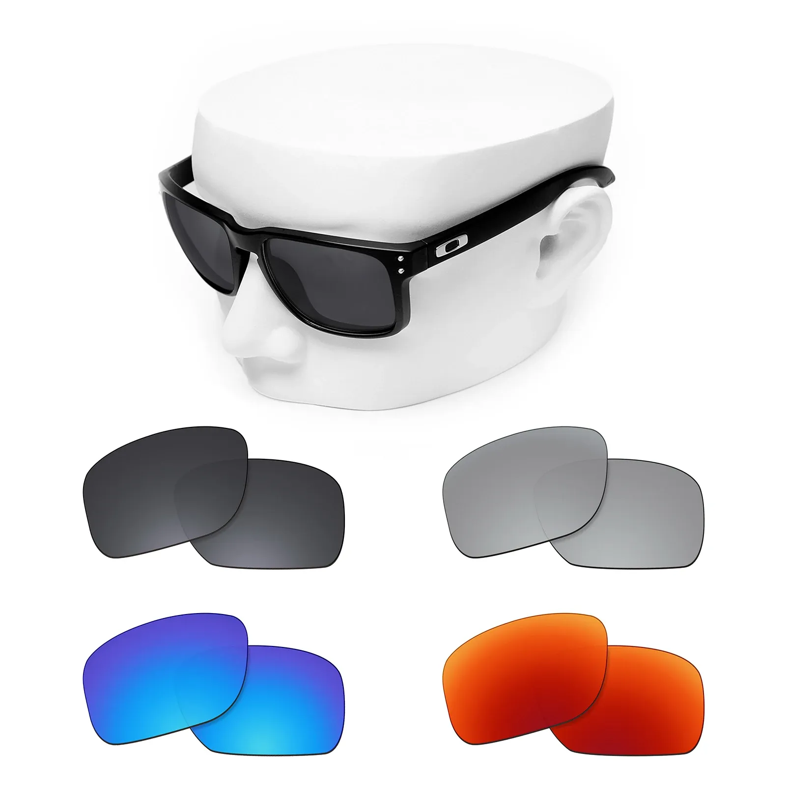 Verres de remplacement polarisés OOWLIT pour lunettes de soleil Oakley Holbrook OO9102 46