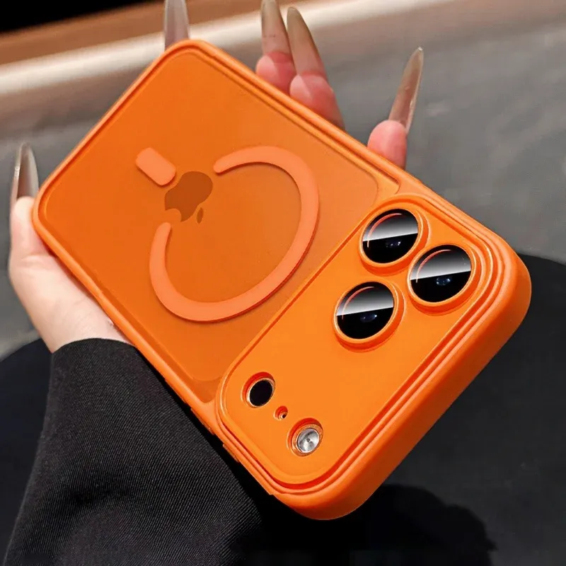 Coque magnétique de luxe mate translucide résistante aux chocs pour iPhone 17 Pro Max, compatible MagSafe et charge sans fil 5