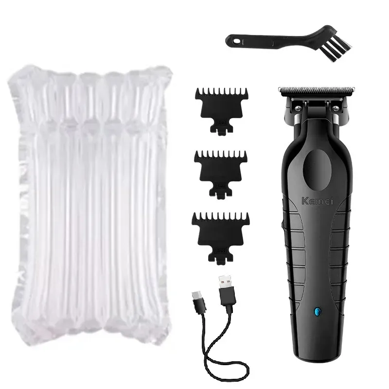 Tondeuse à cheveux sans fil pour hommes Kemei, rechargeable par USB, à lame originale et coupe zéro écart, KM-2299 8