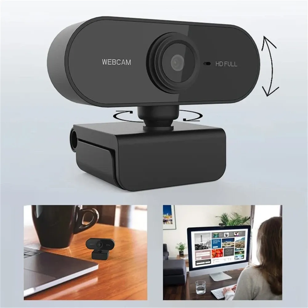 Webcam HD 2K pour ordinateur, vue de face