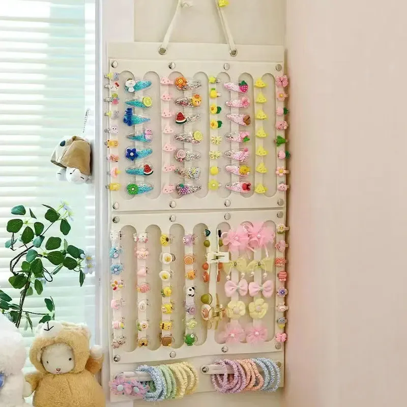Organisateur mural suspendu pour accessoires capillaires : rangement pour nœuds, pinces, élastiques et lunettes 5