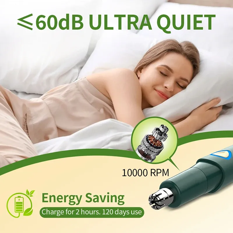 Tondeuse électrique rechargeable pour oreilles et nez, lames double tranchant, indolore, unisexe 2