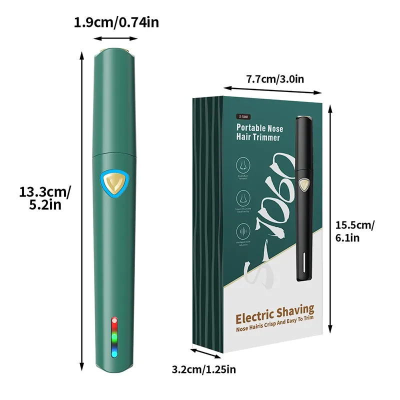 Tondeuse électrique rechargeable pour oreilles et nez, lames double tranchant, indolore, unisexe 6