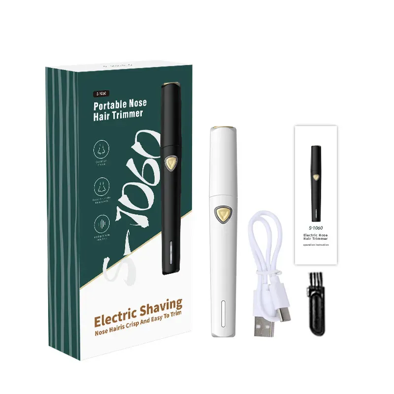 Tondeuse électrique rechargeable pour oreilles et nez, lames double tranchant, indolore, unisexe 9