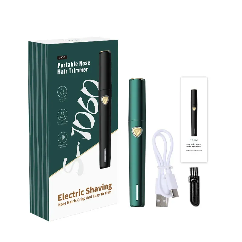 Tondeuse électrique rechargeable pour oreilles et nez, lames double tranchant, indolore, unisexe 8