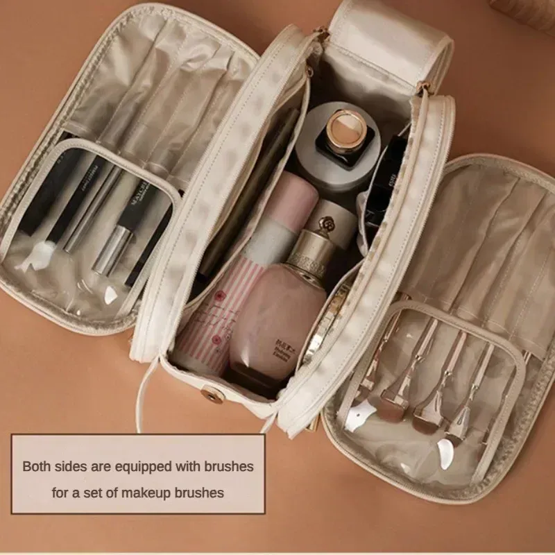 Trousse de toilette imperméable grande capacité pour hommes et femmes, organisateur de voyage et sac de maquillage 2