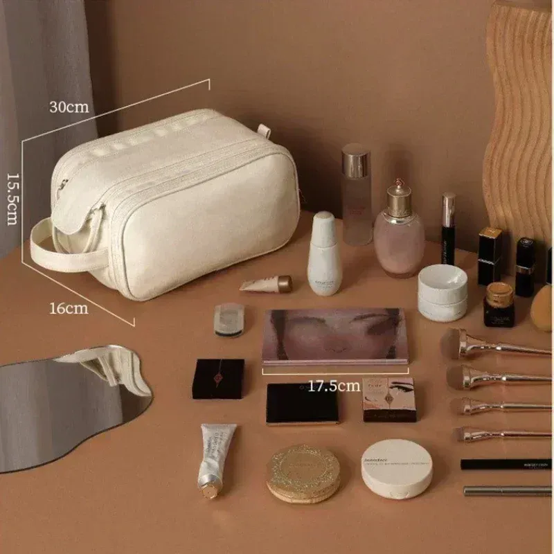 Trousse de toilette imperméable grande capacité pour hommes et femmes, organisateur de voyage et sac de maquillage 6