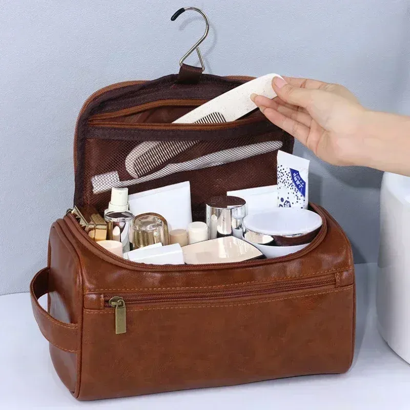 Trousse de toilette imperméable grande capacité pour hommes et femmes, organisateur de voyage et sac de maquillage 7