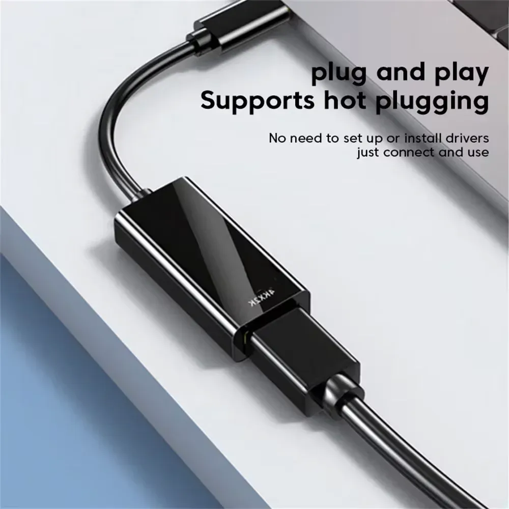 Câble adaptateur USB-C vers HDMI, convertisseur USB-C vers HDTV 4K HD, compatible USB 3.1 pour MacBook, Chromebook, Samsung et Xiaomi 3
