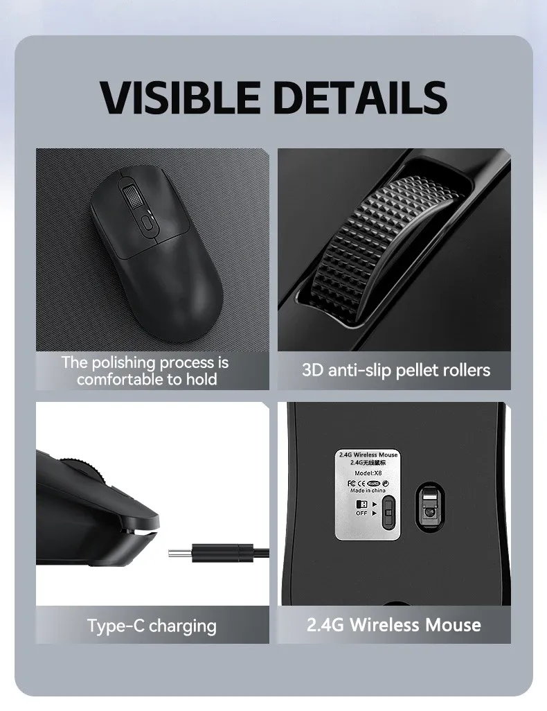 Détail de la souris Warvank X8