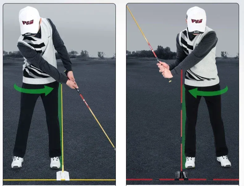Vue du correcteur de swing de golf