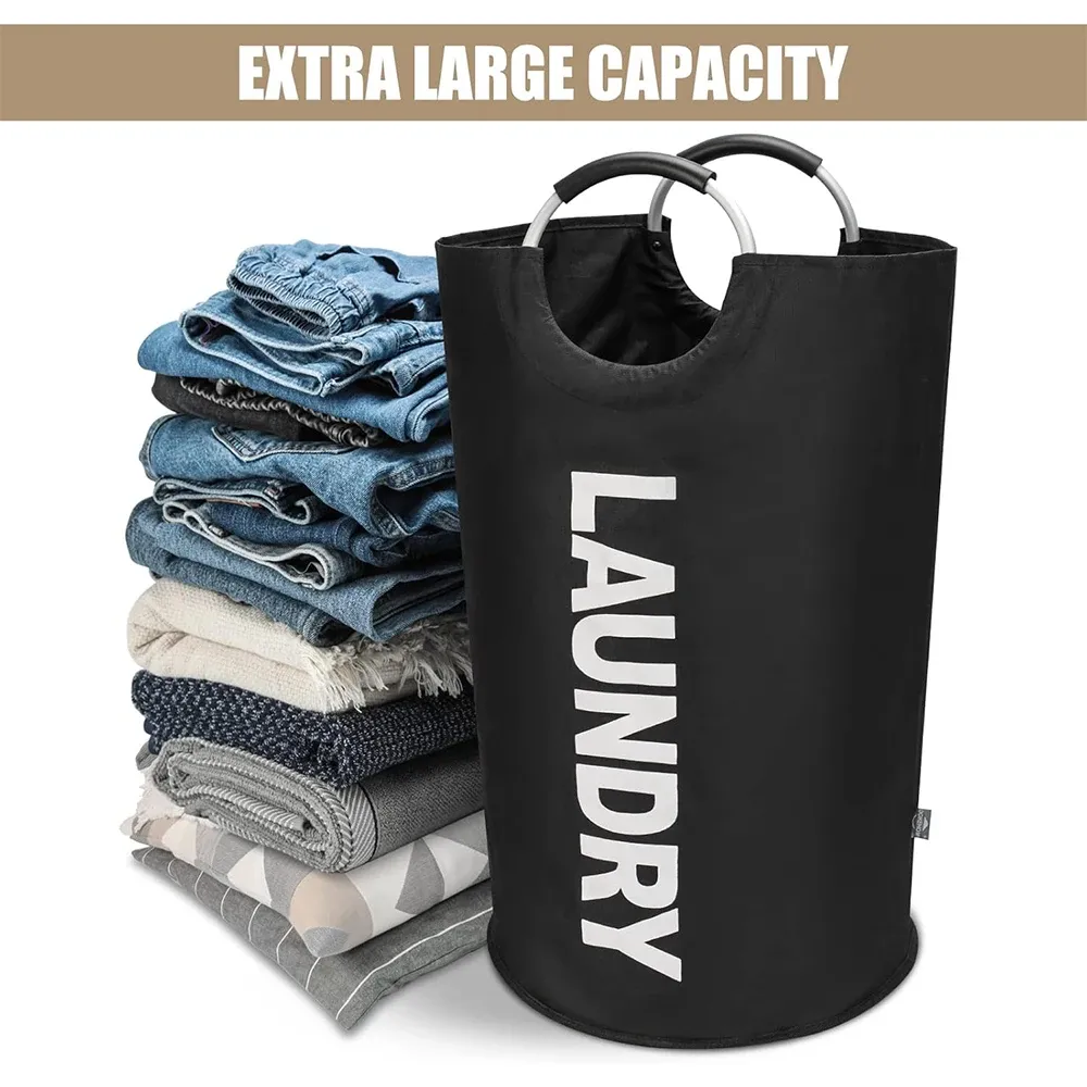 Panier à linge LMETJMA 90 L, grand format, imperméable et pliable, pour toute la famille 3
