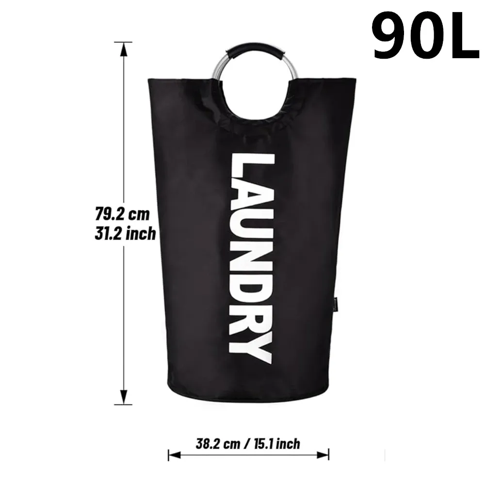 Panier à linge LMETJMA 90 L, grand format, imperméable et pliable, pour toute la famille 9