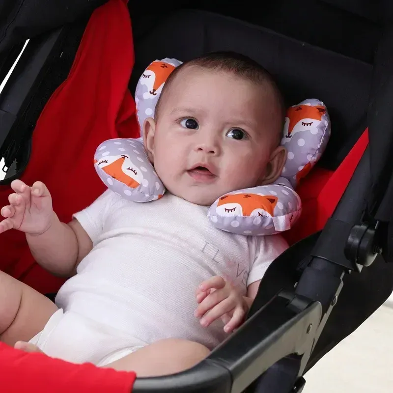 Oreiller de voyage pour bébé, soutien de la tête et du cou pour siège auto 6