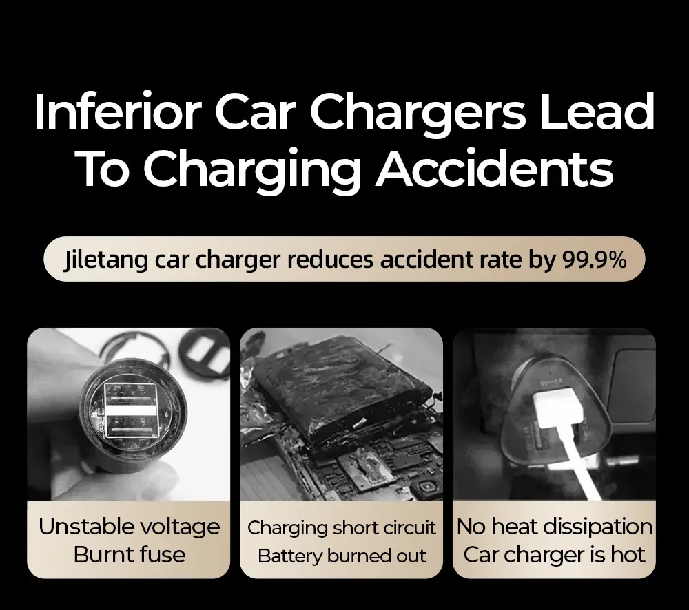 Chargeur de voiture Joyroom, détail du design