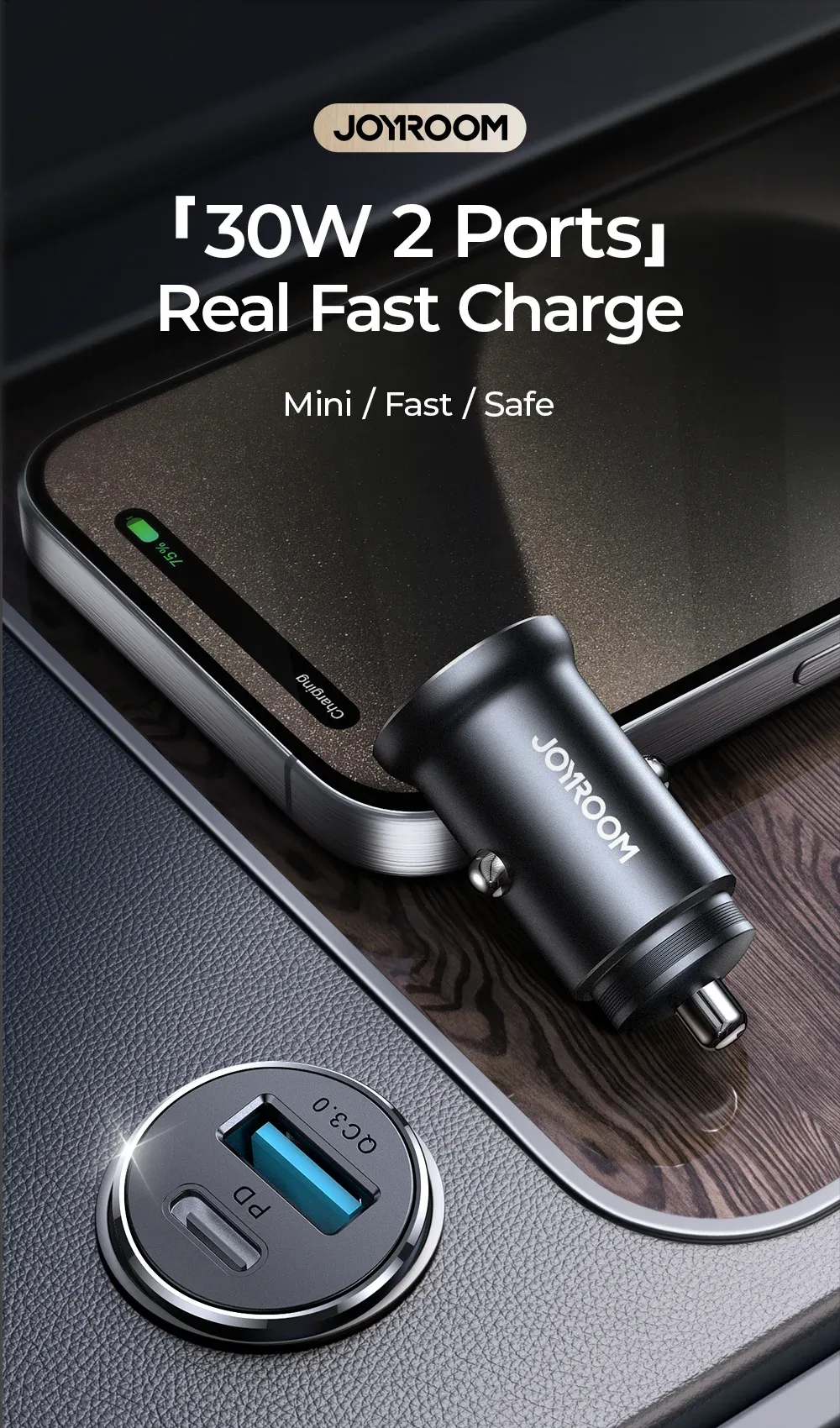 Chargeur de voiture Joyroom, utilisation au quotidien