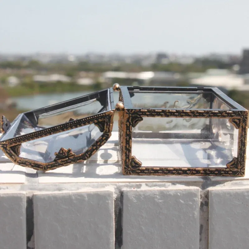 Boîte au trésor pirate transparente, rangement de bijoux