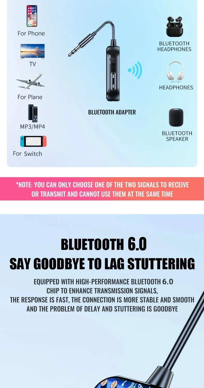 Adaptateur audio Bluetooth connectique