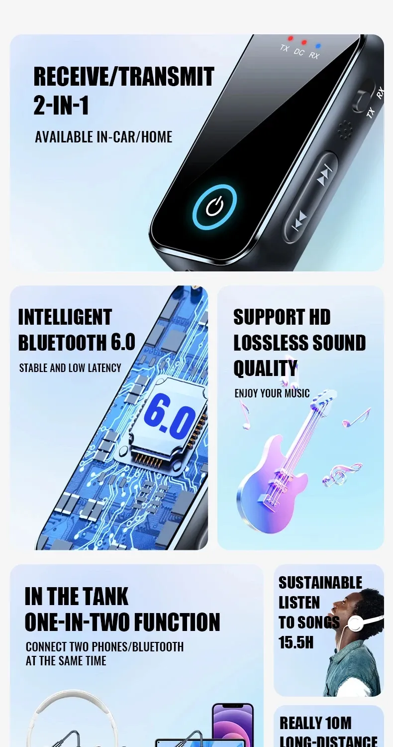 Adaptateur audio Bluetooth en situation