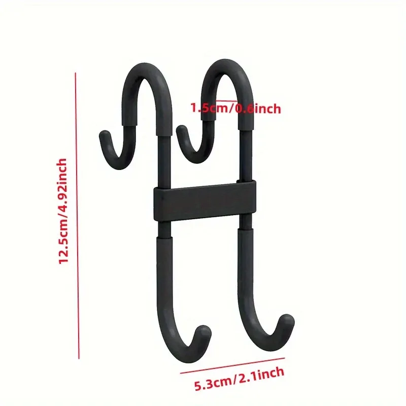 Crochet multifonctionnel pour porte de douche en verre, robuste et à forte capacité de charge, pour vêtements, vestes et serviettes 4