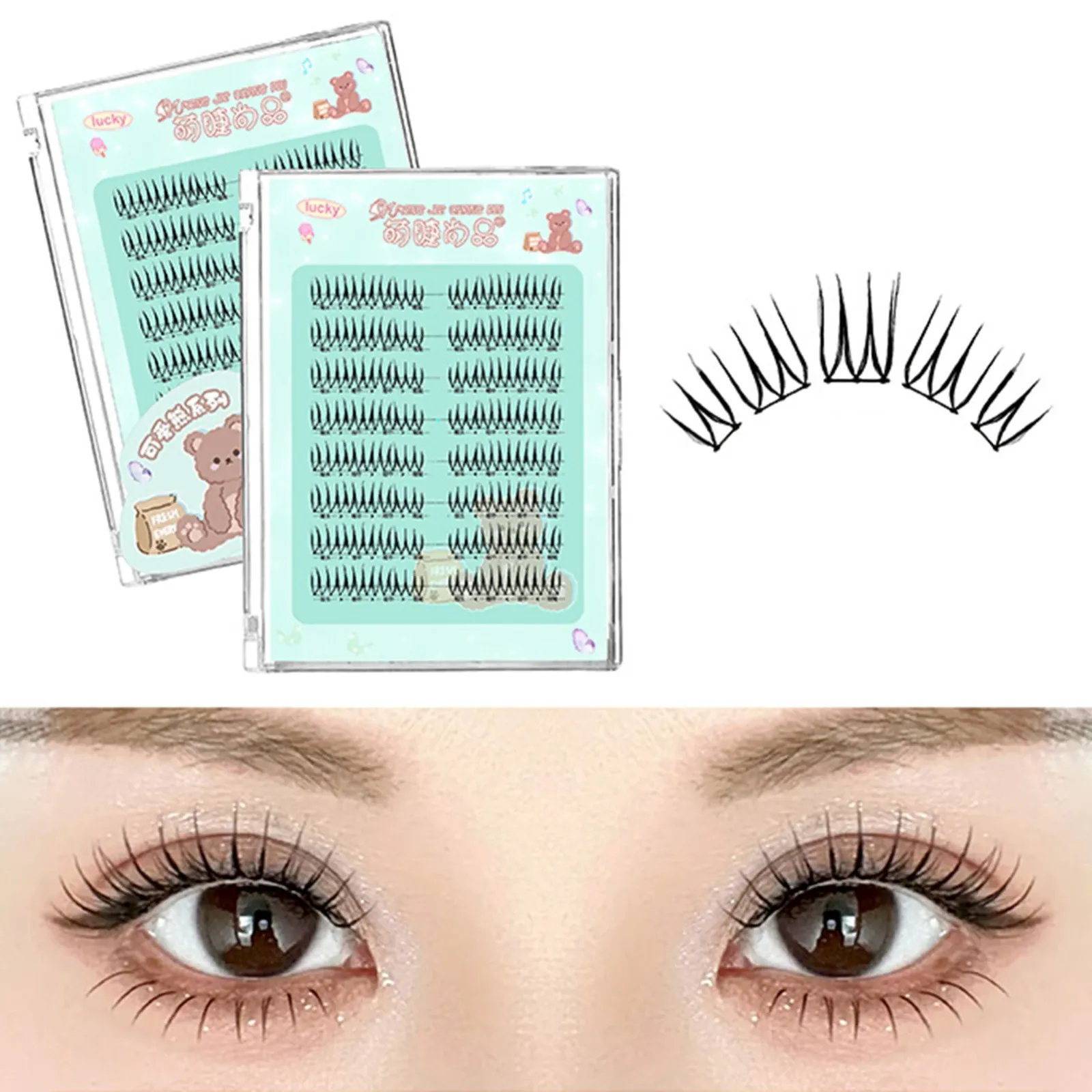 Faux cils doux et épais, port naturel