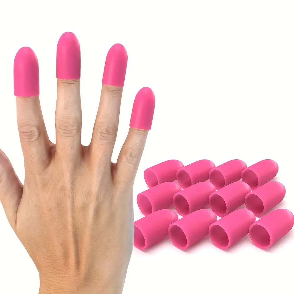 Protège-doigts en silicone en situation d'utilisation