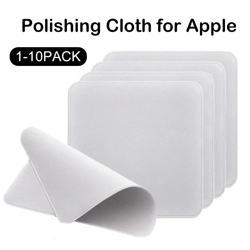 Chiffons de nettoyage en microfibre pour iPhone, iPad, objectifs d'appareil photo et lunettes, lot de 1 à 10 pièces