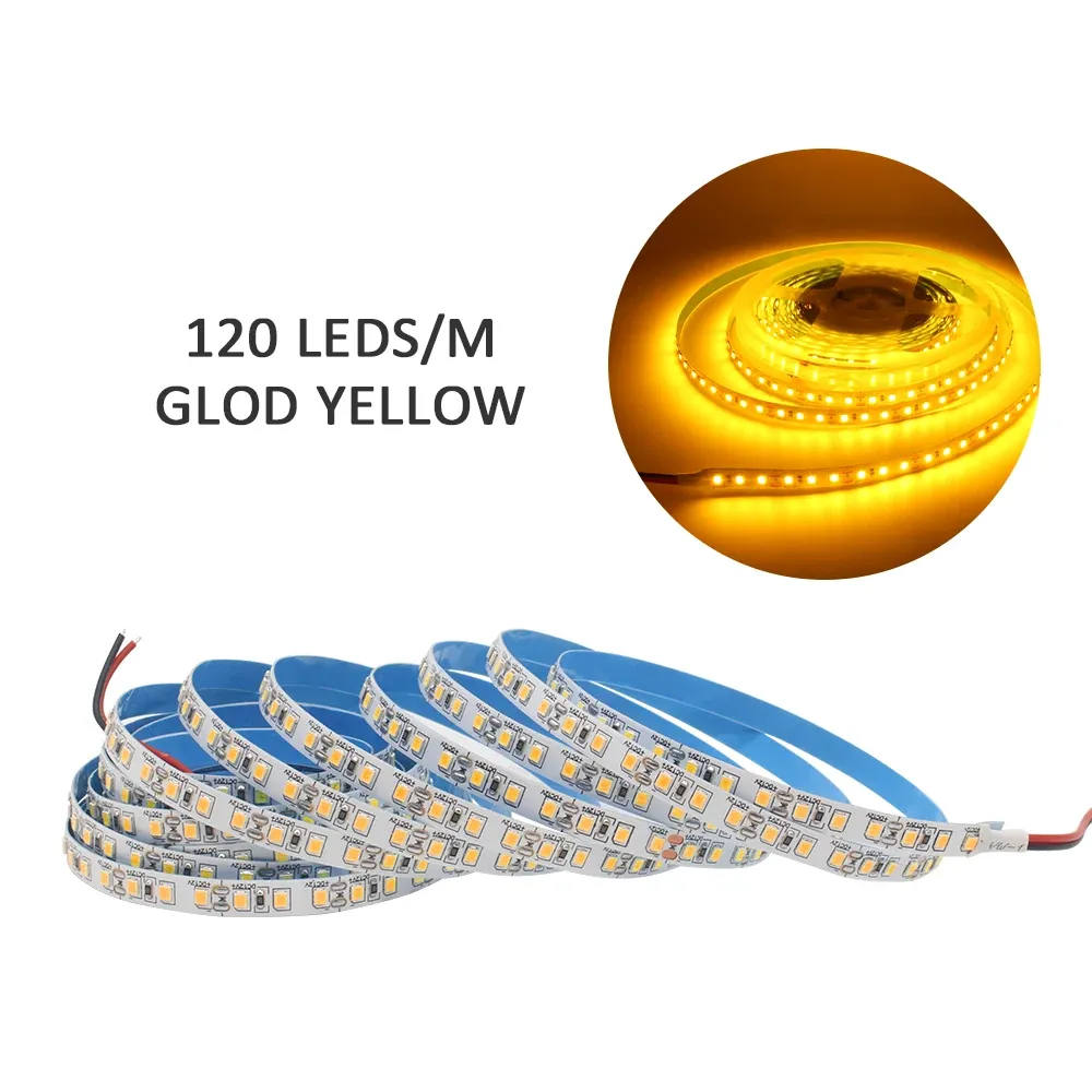 Ruban LED SMD 2835 12V, 1 m à 5 m, 120 LED/m ou 240 LED/m, blanc chaud, flexible, éclairage décoratif pour la maison 10