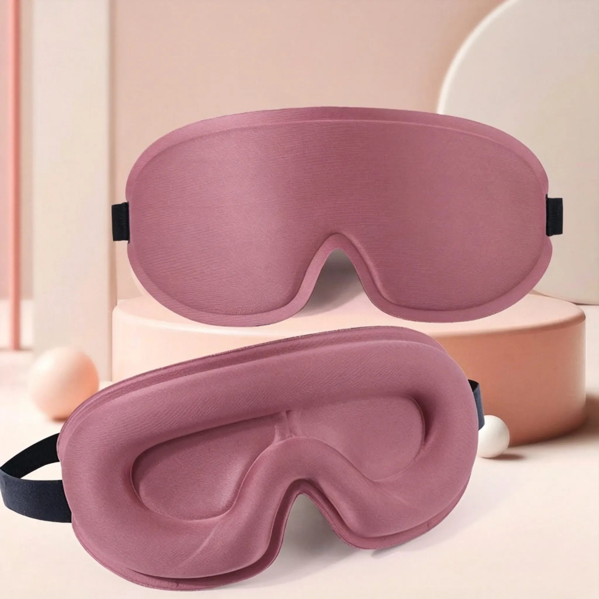 Masque de sommeil 3D occultant, doux et respirant pour les yeux, idéal pour le voyage - Image 1