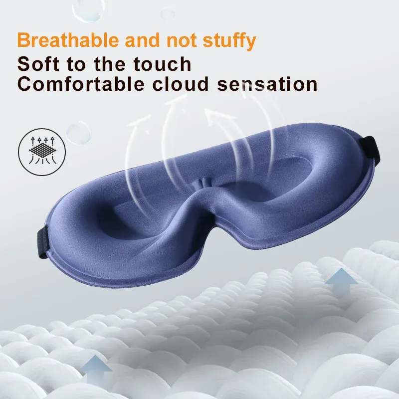 Masque de sommeil 3D occultant, doux et respirant pour les yeux, idéal pour le voyage 4