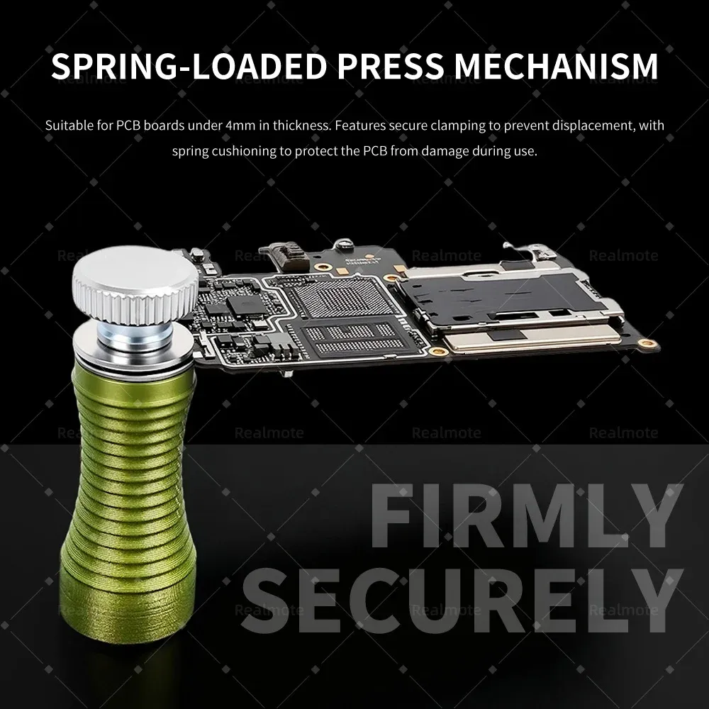 Jeu de 4 supports magnétiques à ressort pour PCB, avec aimant puissant et pilier en carbone, pour la réparation et le soudage de téléphones 3
