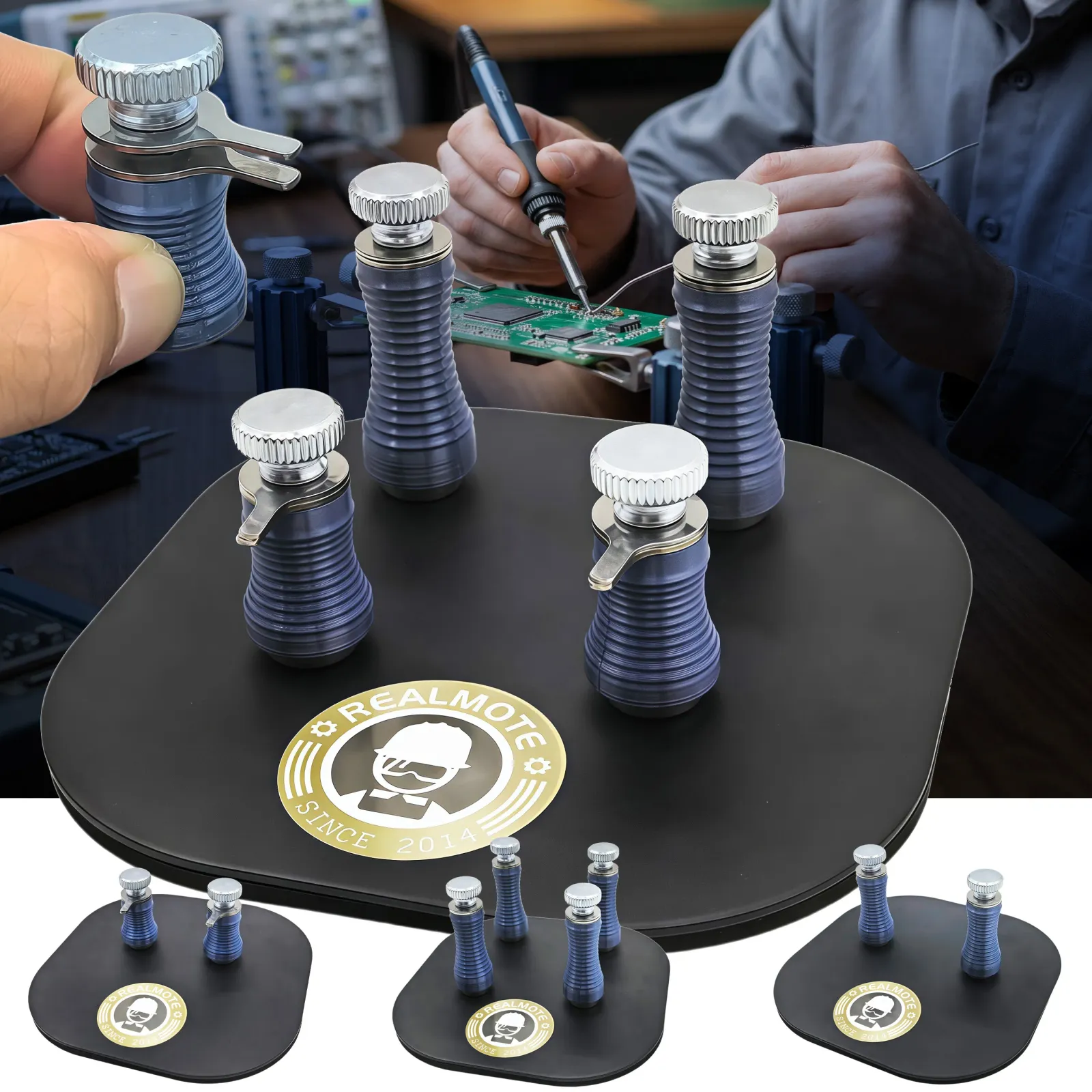 Support de PCB magnétique à ressort, vue principale