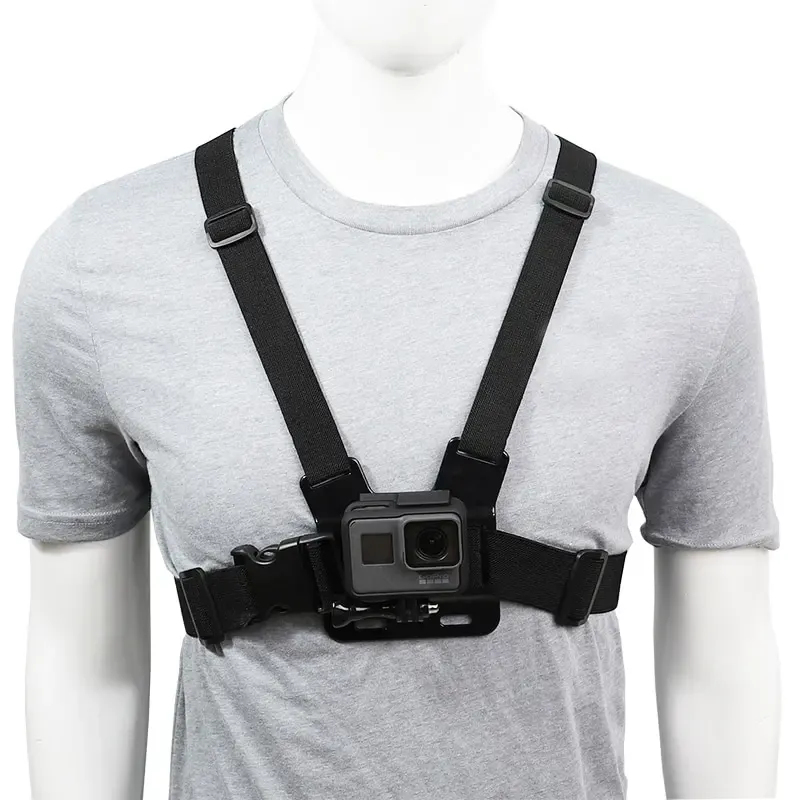 Sangle de poitrine pour GoPro, support de fixation thoracique compatible GoPro Hero 9, 8, 7, 6, 5, 4, Insta360, DJI Osmo Action, accessoires pour caméra d'action - Image 1