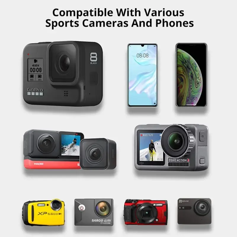 Sangle de poitrine pour GoPro, support de fixation thoracique compatible GoPro Hero 9, 8, 7, 6, 5, 4, Insta360, DJI Osmo Action, accessoires pour caméra d'action 4